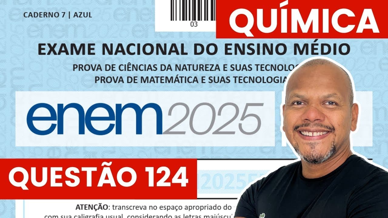 Thumbnail: Enem 2025 - Resolução de Química - Objetos de prata escurecem em contato com compostos contendo enxo