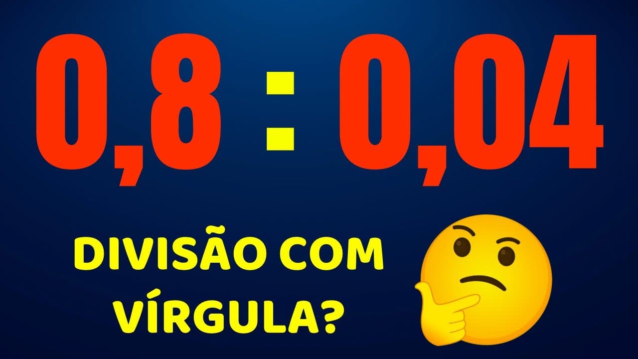 Thumbnail: 😱NUNCA MAIS ERRE DIVISÃO COM VÍRGULA!!!!
