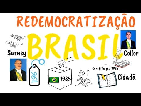Thumbnail da aula: A Redemocratização no Brasil pós Regime Militar