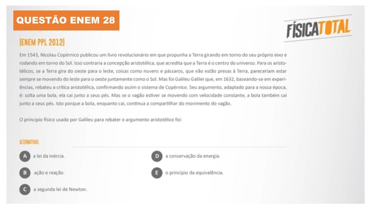 Thumbnail: Lista 04 EXEMPLO 28 Princípio da Inércia | 1a Lei de Newton