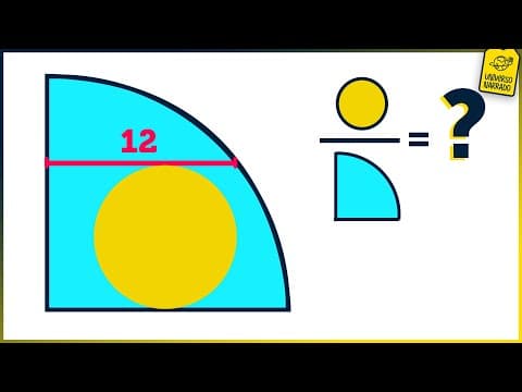 Thumbnail da aula: 😱 Calcule a ÁREA do CÍRCULO AZUL (Matemática | Geometria)
