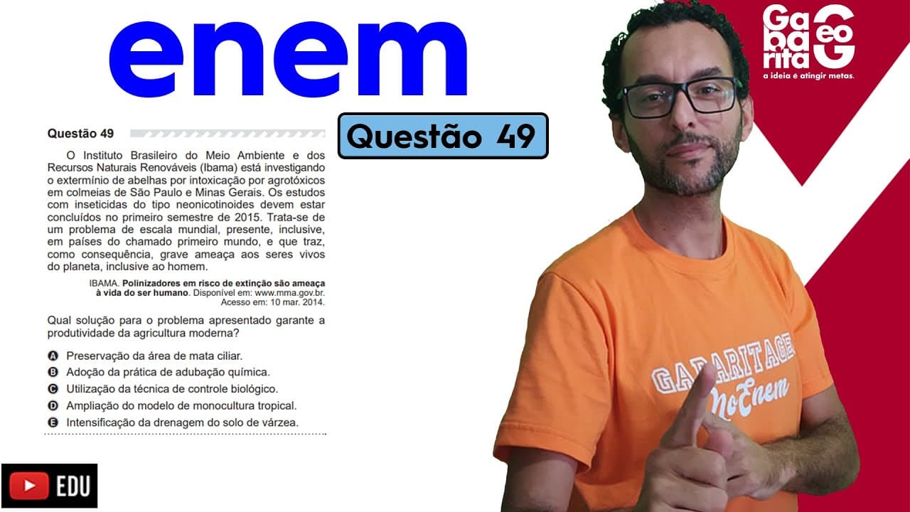 Thumbnail: ENEM 2020 | QUESTÃO 49 |PROVA AZUL|CIÊNCIAS HUMANAS | ENEM 2019 - O Instituto Brasileiro do