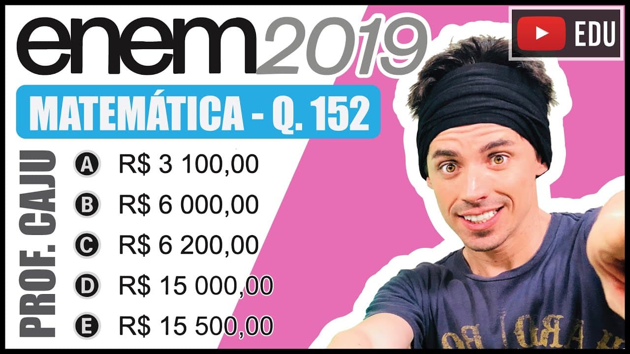 Thumbnail: [ENEM 2019] 152 📘 RAZÃO E PROPORÇÃO Para contratar três máquinas que farão o reparo de vias