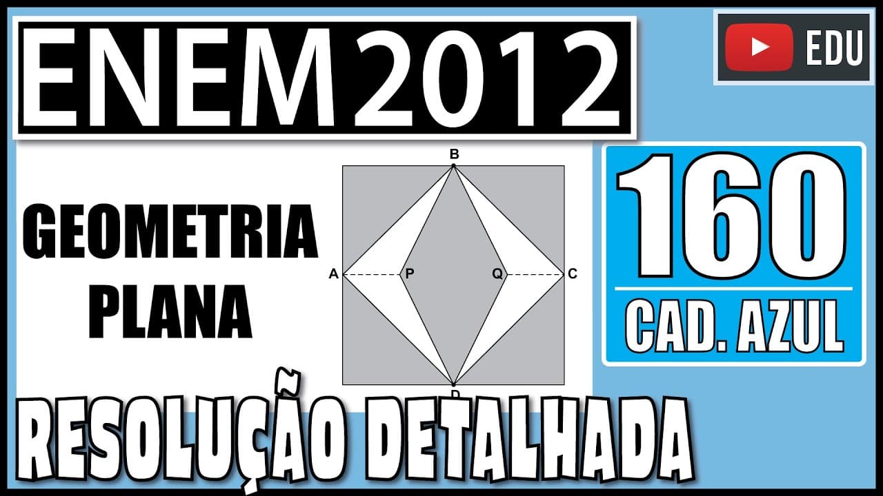 Thumbnail: [ENEM 2012] 160 📘 GEOMETRIA PLANA - Para decorar a fachada de um edifício, um arquiteto projetou a