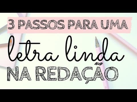 Thumbnail da aula: Tutorial para melhorar sua letra e não zerar na redação + freebie