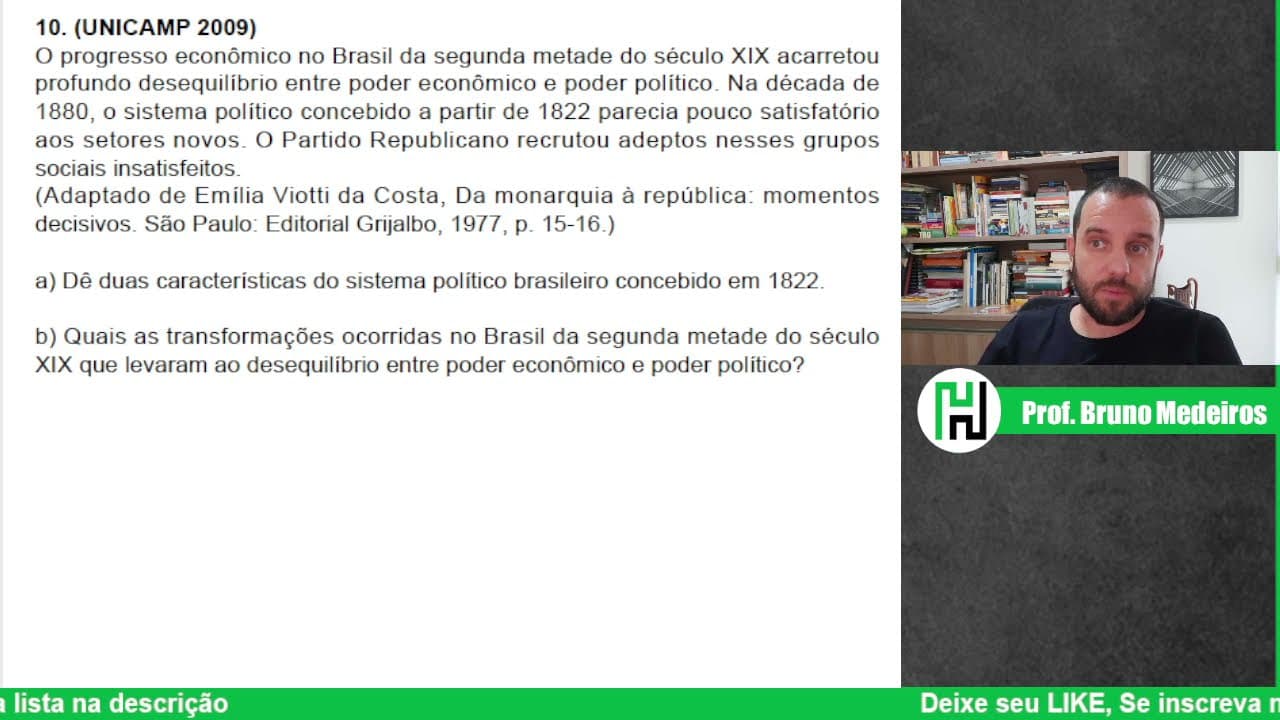 Thumbnail: UNICAMP 2009 Movimento Republicano (Q10 Lista Segundo Reinado)