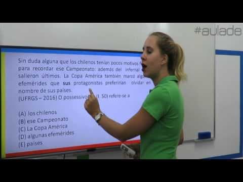 Thumbnail da aula: Espanhol - Resolución de cuestiones: posesivos IV