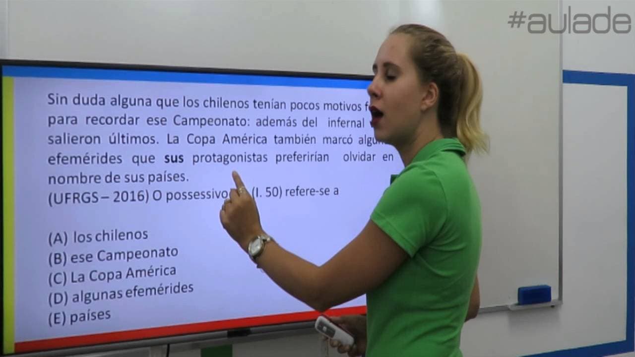 Thumbnail: Espanhol - Resolución de cuestiones: posesivos IV