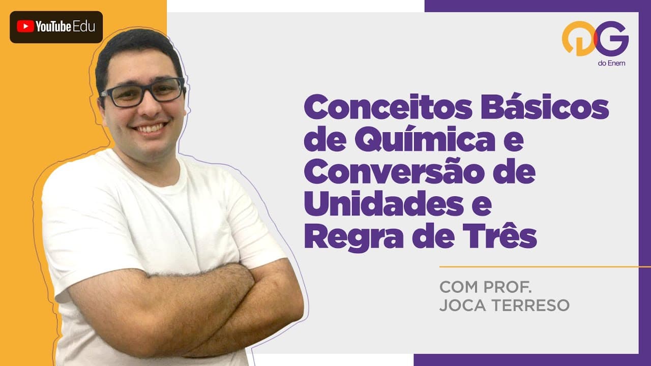 Thumbnail: Conceitos Básicos, Conversão de Unidades e Regras de Três - Química com o Prof. Joca Terreso
