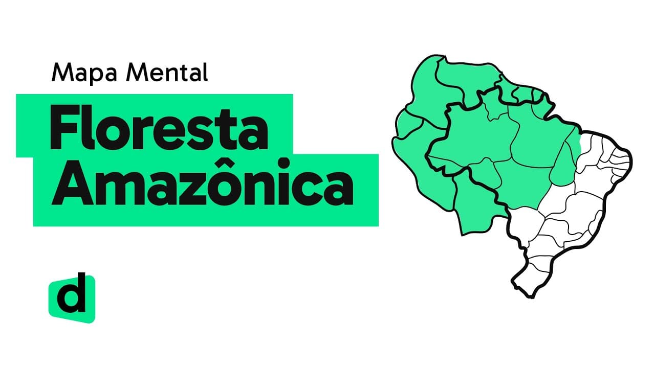 Thumbnail: FLORESTA AMAZÔNICA | GEOGRAFIA | Mapa Mental | Quer Que Desenhe