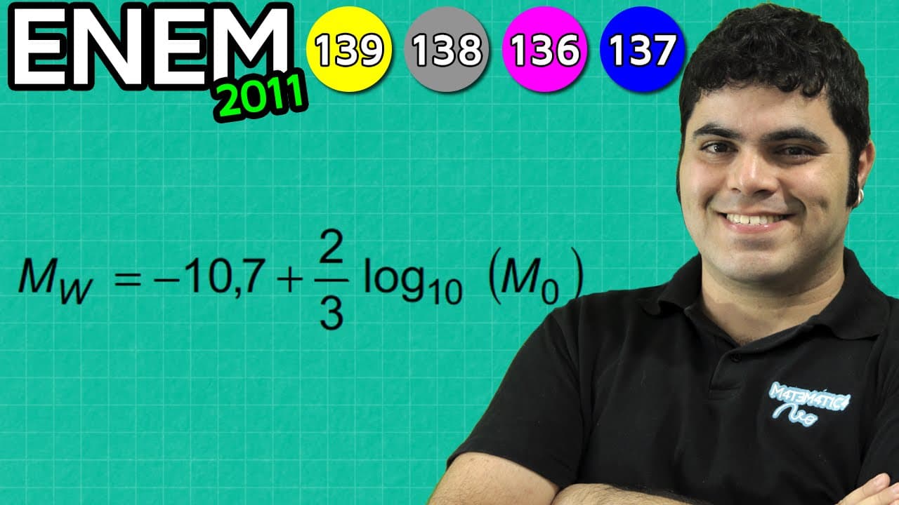 Thumbnail: ENEM 2011 Matemática #2 - Logaritmo e Escala de Magnitude de Momento de um Terremoto