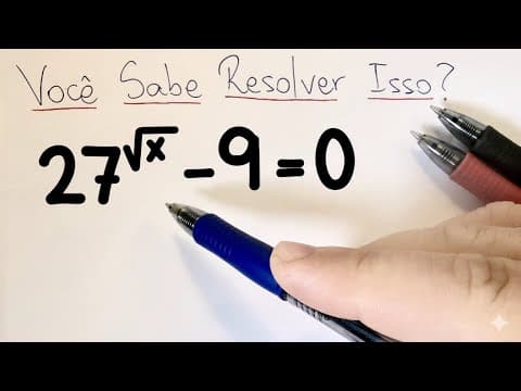 Thumbnail da aula: Equaçãozinha EXPONENCIAL Sinistrinha e Bonitinha para você resolver: CONSEGUE ACERTAR?
