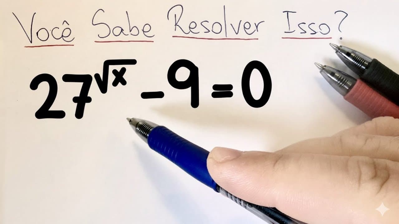 Thumbnail: Equaçãozinha EXPONENCIAL Sinistrinha e Bonitinha para você resolver: CONSEGUE ACERTAR?