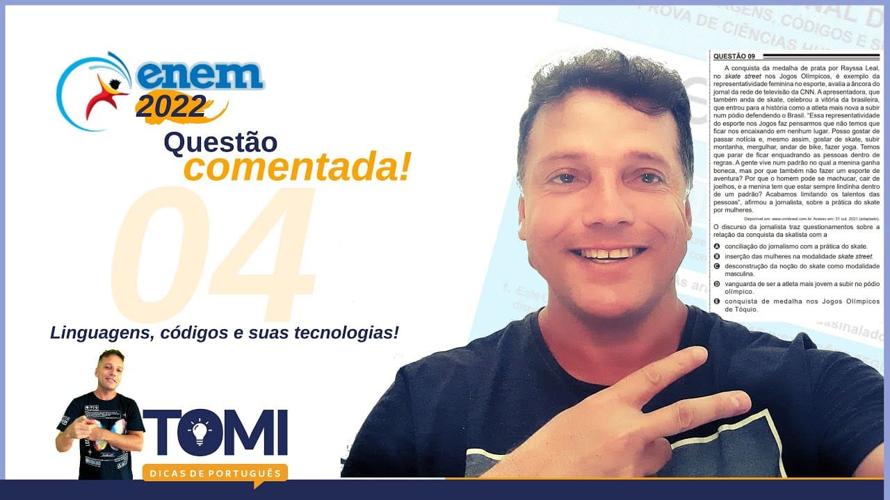 Thumbnail: Enem 2022 - quarta questão comentada - Prof. Tomi Farias