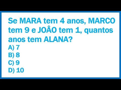 Thumbnail da aula: Essa é fácil mas a maioria não consegue | Raciocínio lógico‼️