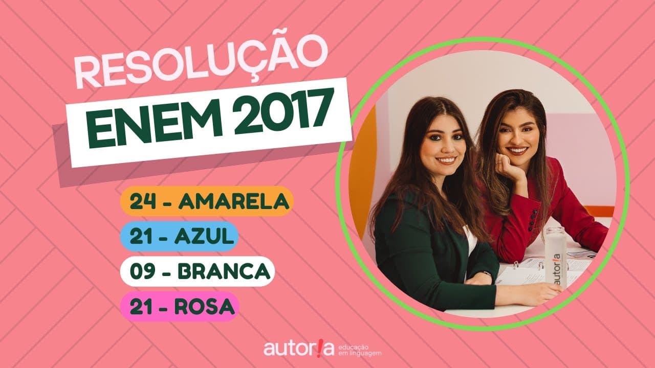Thumbnail: Enem 2017 - Autoria Linguagem - Questão 24 | Linguagens, prova amarela