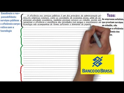 Thumbnail da aula: Redação 2024 - Serviços públicos, eficiência corporativa e tecnologia | Desenhando a Solução