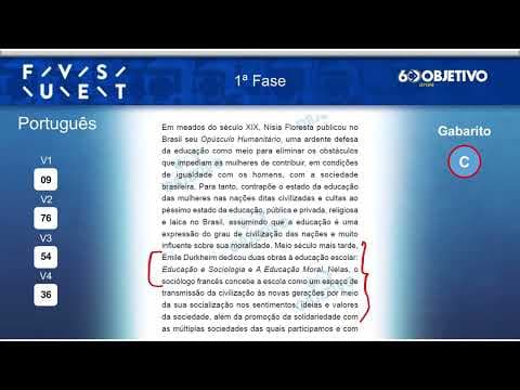 Thumbnail da aula: RESOLUÇÃO DA PROVA DE PORTUGUÊS DA FUVEST 2026 -  1ª Fase