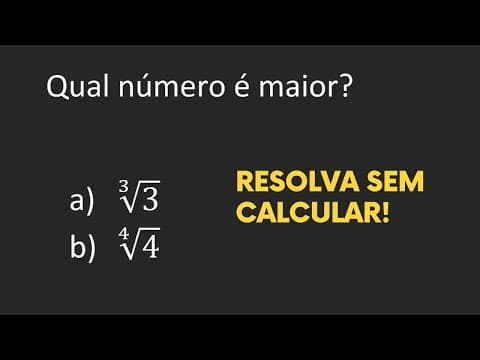 Thumbnail da aula: DESCUBRA QUAL É MAIOR SEM PRECISAR CALCULAR AS RAÍZES!