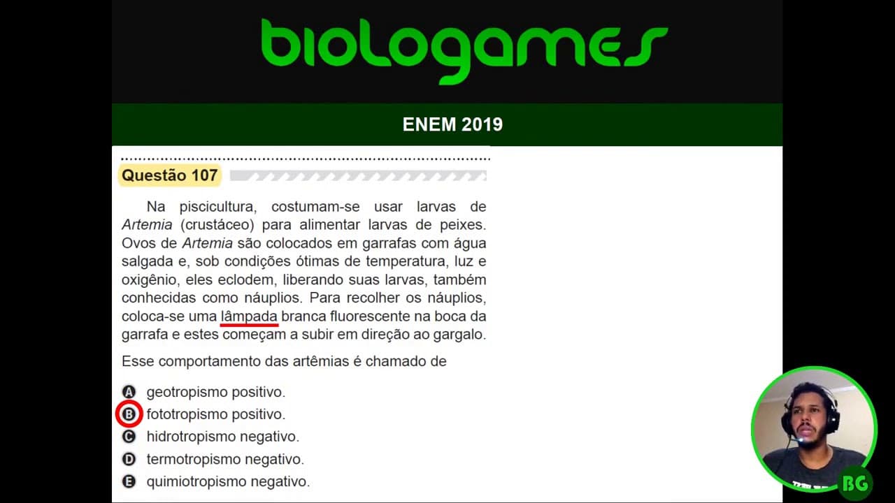 Thumbnail: ENEM 2019 - PROVA AZUL - Questão 107