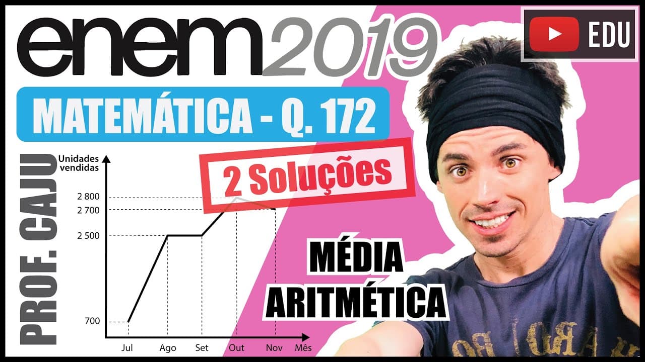 Thumbnail: [ENEM 2019] 172 📘 MÉDIA ARITMÉTICA O gráfico a seguir mostra a evolução mensal das vendas de