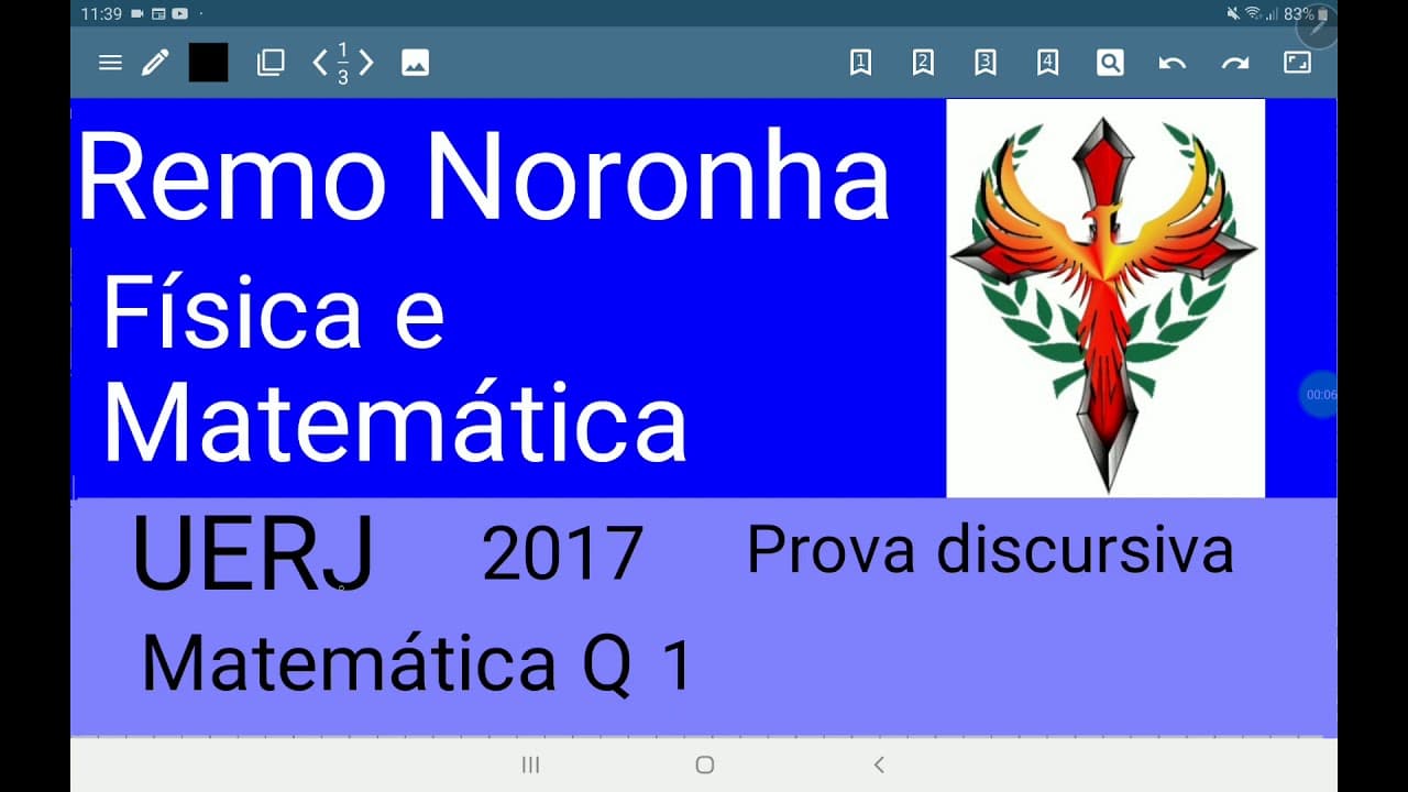 Thumbnail: UERJ 2017 discursiva de matemática questão 1