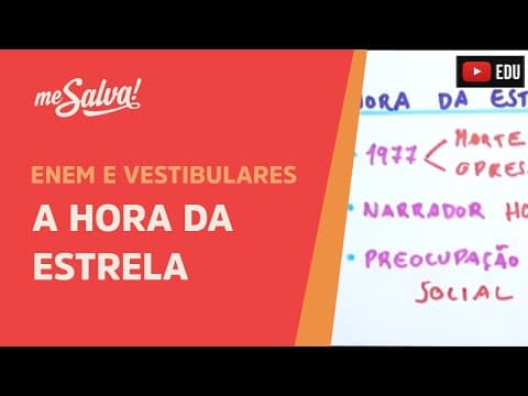 Thumbnail da aula: A hora da estrela - Leituras Obrigatórias UFRGS - Me Salva!