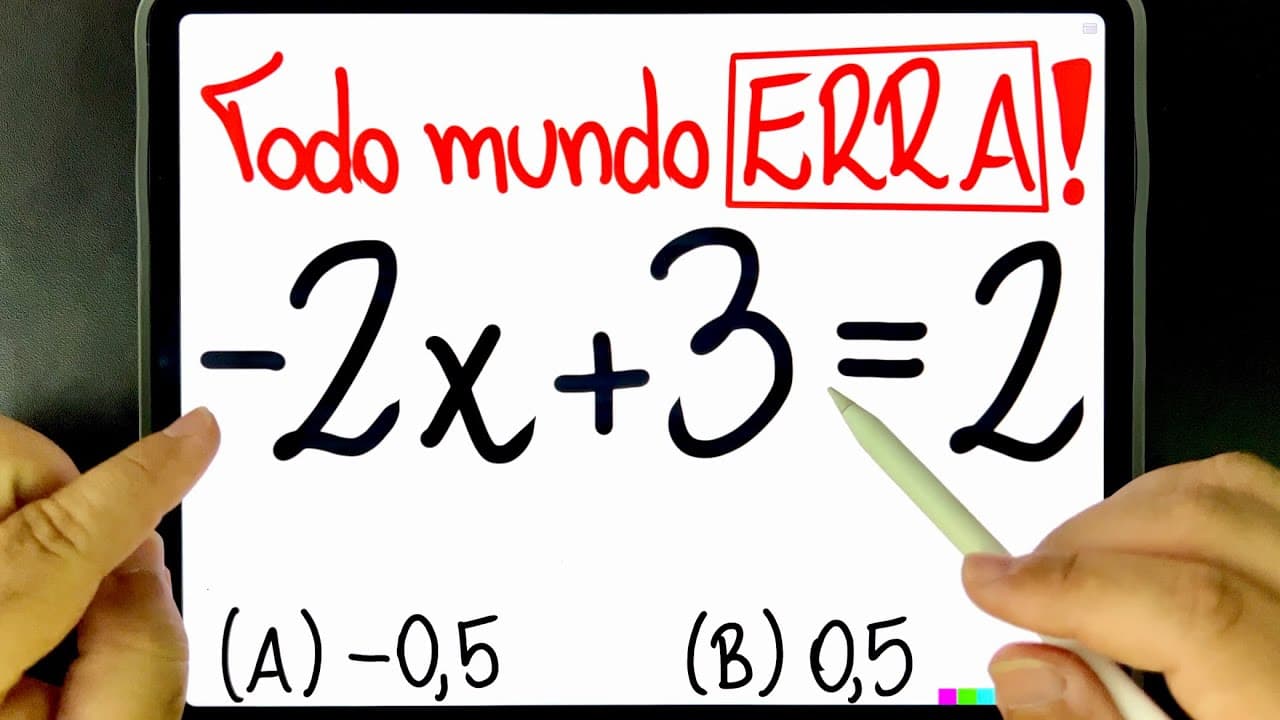 Thumbnail: 🔥 NÃO TROCA O SINAL QUANDO PASSA PARA O OUTRO LADO DA EQUAÇÃO! Você sabia disso?