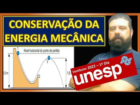 Thumbnail da aula: UNESP 2022 - 1º Dia #78 - Conservação da energia mecânica
