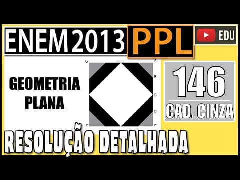 Thumbnail da aula: [ENEM 2013 PPL] 146 📓 GEOMETRIA PLANA A logomarca de uma empresa de computação é um quadrado