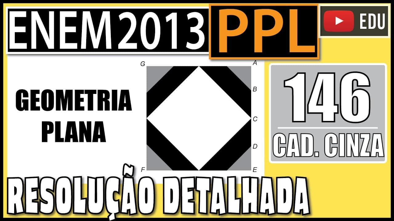 Thumbnail: [ENEM 2013 PPL] 146 📓 GEOMETRIA PLANA A logomarca de uma empresa de computação é um quadrado
