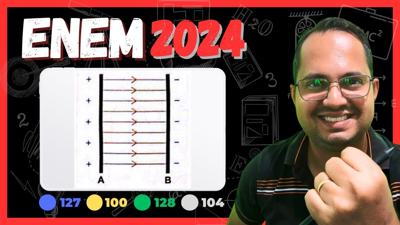 Thumbnail: ENEM 2024 | RESOLUÇÃO | CAMPO ELÉTRICO