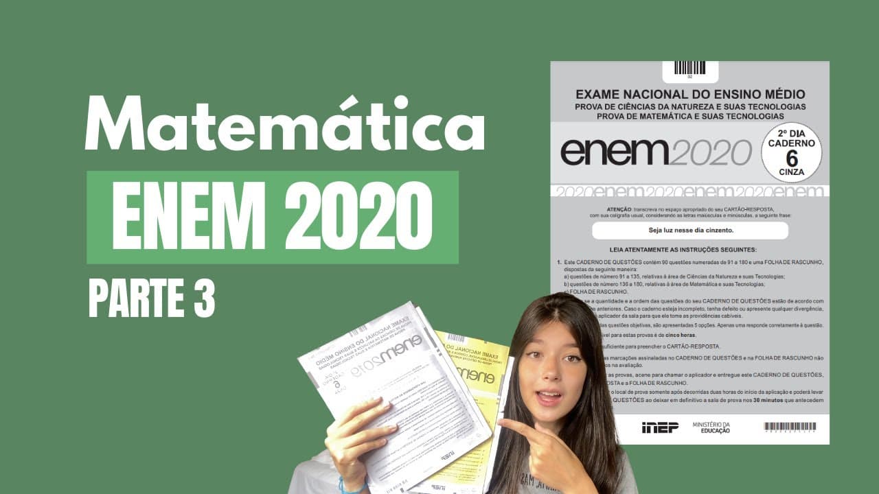 Thumbnail: ENEM 2020 - questão 156 a 166 (Prova Cinza ⚪) - PARTE 3