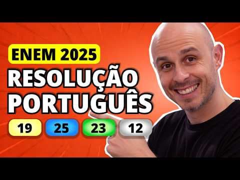 Thumbnail da aula: ENEM 2025 Linguagens – Questão 19 | Passando por aqui para lembrar algumas palavras, frases e