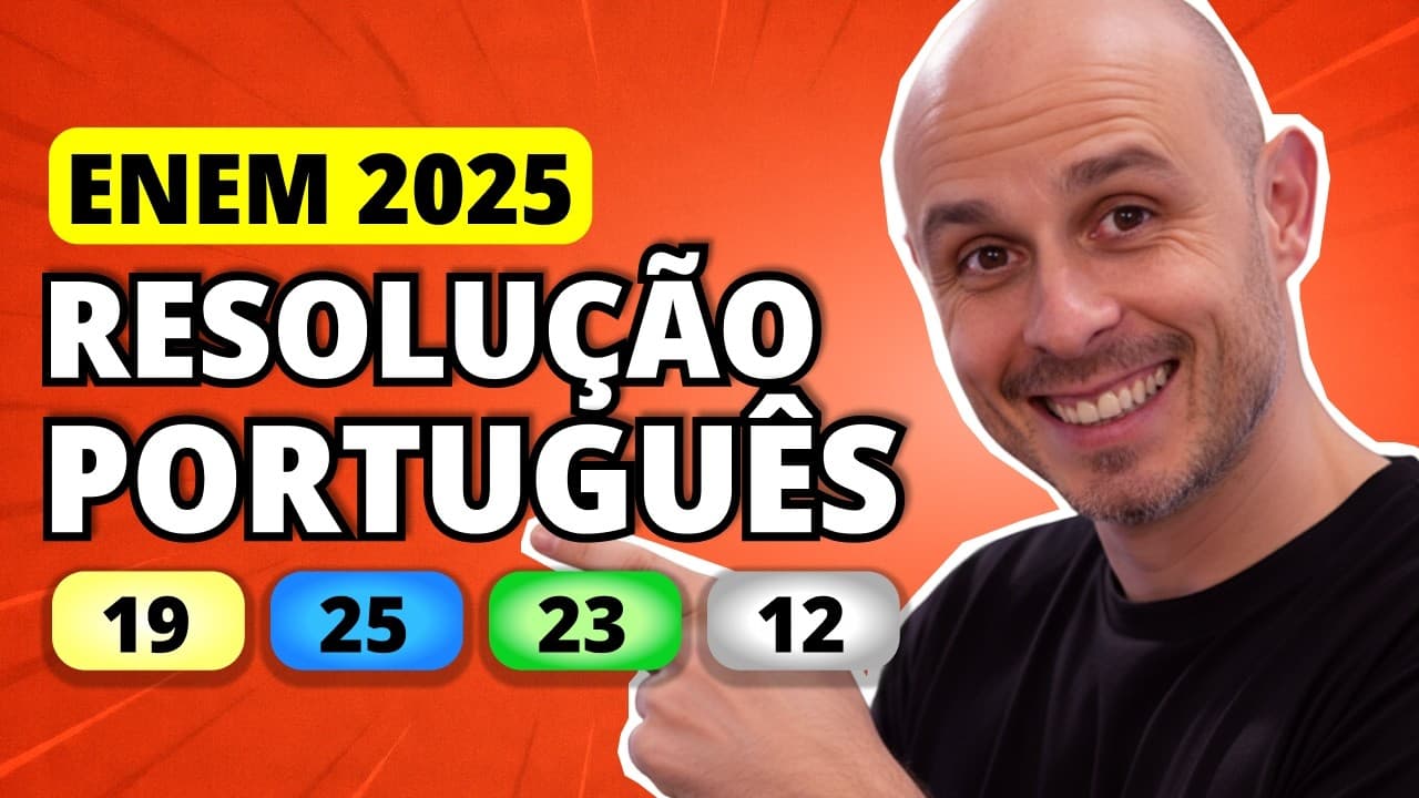 Thumbnail: ENEM 2025 Linguagens – Questão 19 | Passando por aqui para lembrar algumas palavras, frases e