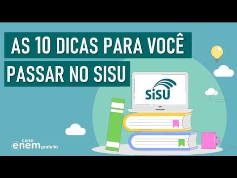 Thumbnail da aula: SISU 2022: as 10 dicas para vencer as notas de corte. Veja no E-book do Sisu