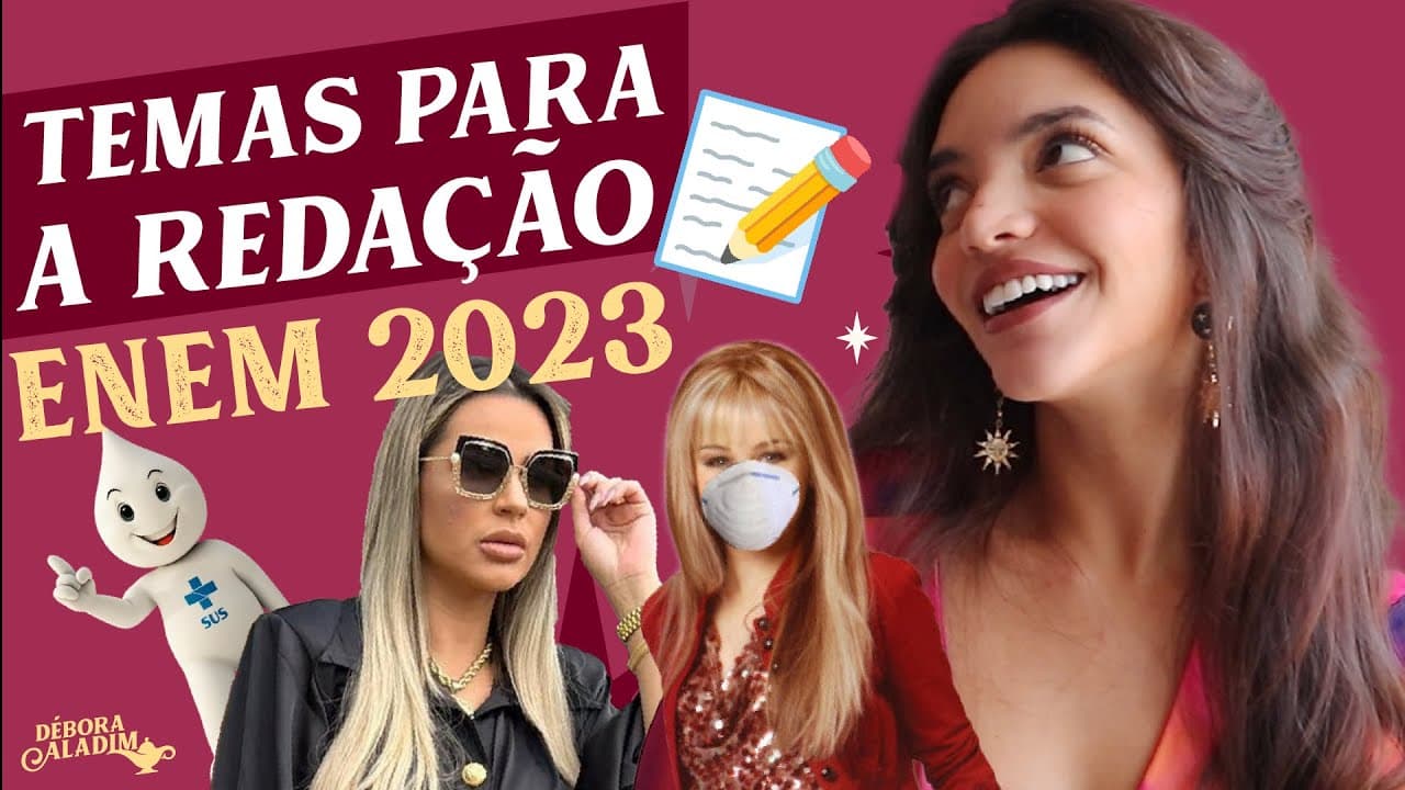 Thumbnail: TEMAS PARA A REDAÇÃO DO ENEM 2023! 🚀✍️📖