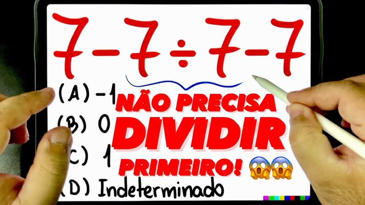 Thumbnail: 🔥 NÃO RESOLVA A DIVISÃO ANTES DA SUBTRAÇÃO! 😱 Como assim?! SUBTRAIA PRIMEIRO!