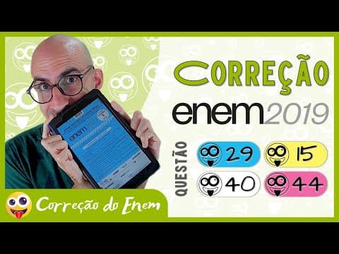 Thumbnail da aula: [CORREÇÃO DO ENEM] Questão 29 - Enem 2019 - Prova azul ▷ Instrumento de comunicação entre pessoas