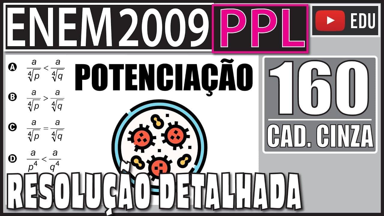 Thumbnail: [ENEM 2009 PPL] 160 📓 POTÊNCIA A lei de Fenchel explica como o índice de crescimento populacional