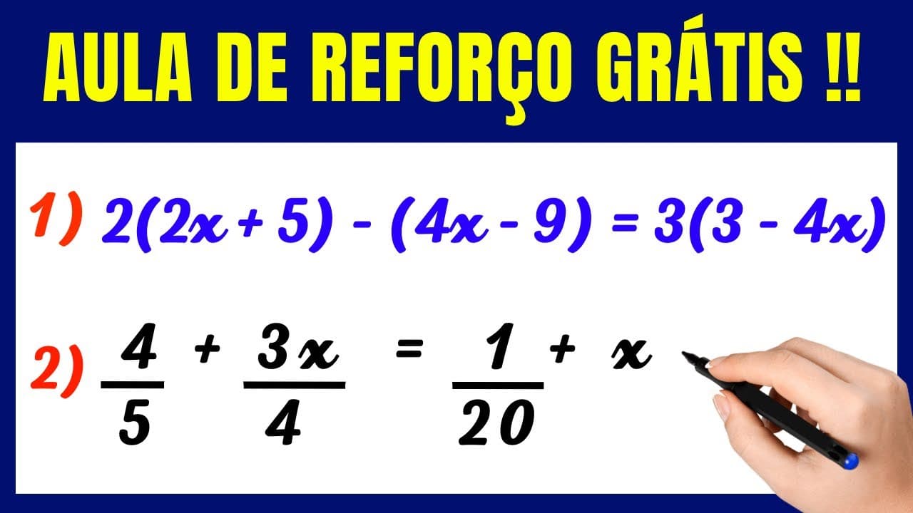 Thumbnail: 🤔APRENDA EQUAÇÃO EM UMA AULA !!! Matemática básica todo dia!!