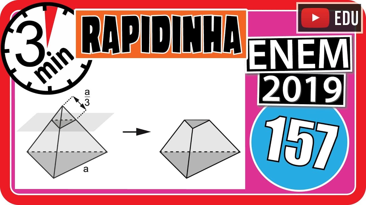 Thumbnail: 🏃[ENEM 2019] 157 📘 VISÃO ESPACIAL As luminárias para um laboratório de matemática serão