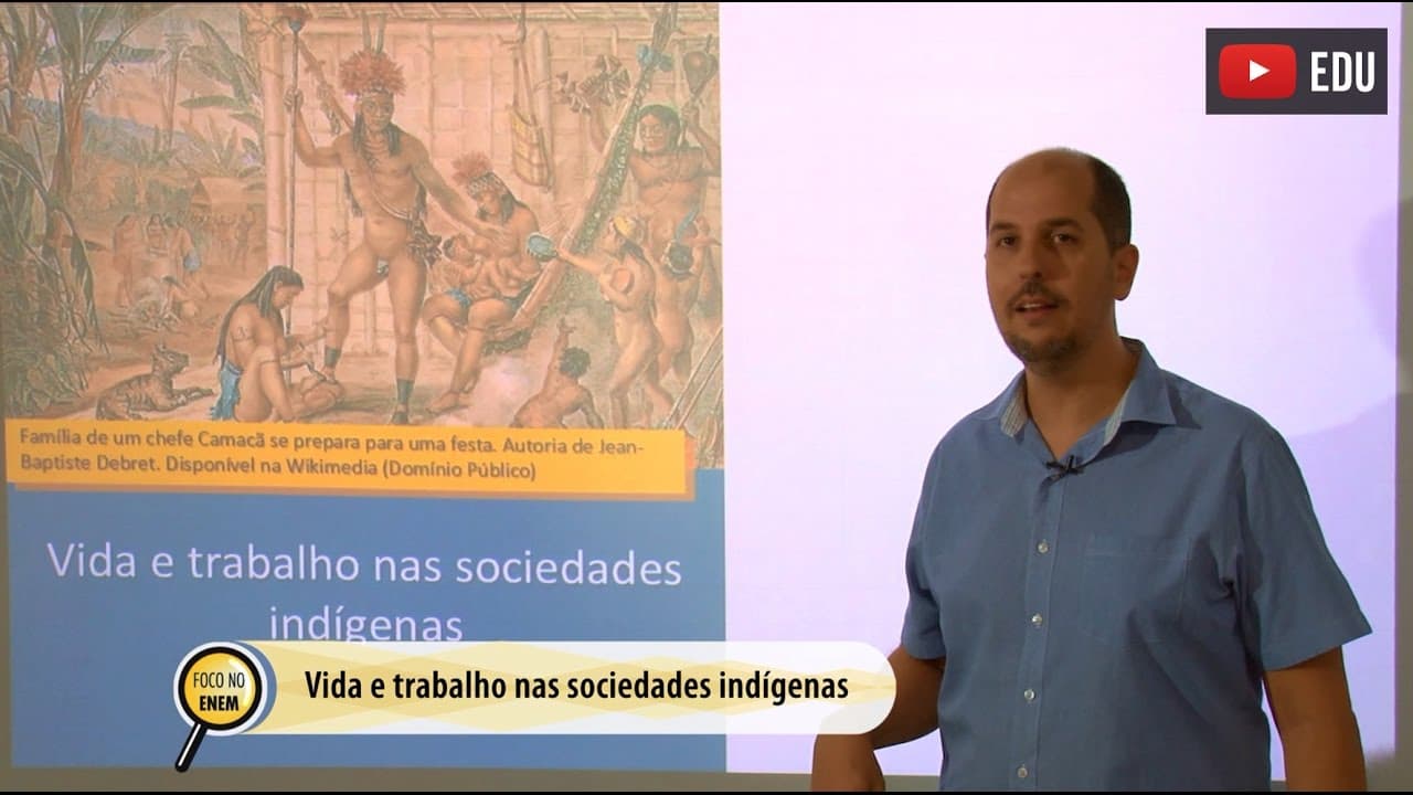 Thumbnail: Videoaulas Poliedro | Enem | Vida e trabalho nas sociedades indígenas