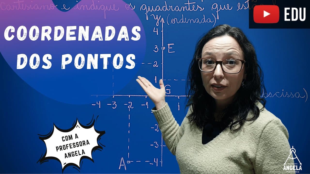Thumbnail: Coordenadas dos Pontos - Plano Cartesiano - Matemática Básica Revisão ENEM e Concursos - Prof Angela