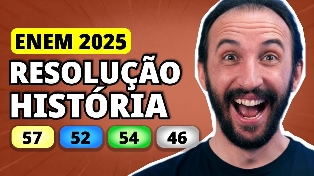 Thumbnail: ENEM 2025 HISTÓRIA – Questão 57 | Não há consenso em torno do nome dado à pandemia, tendo, desde o