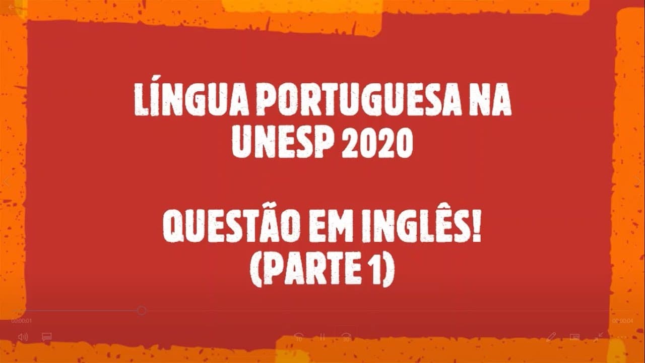Thumbnail: INGLÊS na UNESP 2020