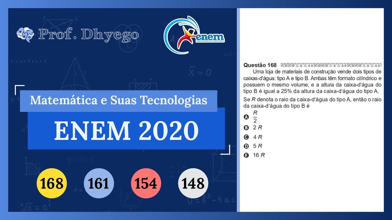 Thumbnail: Uma loja de materiais de construção vende dois tipos de caixas-d’água: tipo A e tipo B. Ambas têm fo