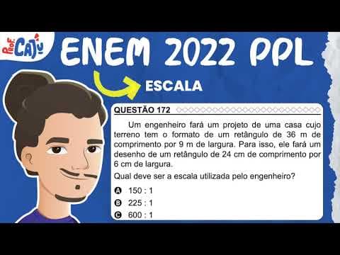 Thumbnail da aula: [ENEM 2022 PPL] 172 📘 ESCALA Um engenheiro fará um projeto de uma casa cujo terreno tem o formato de