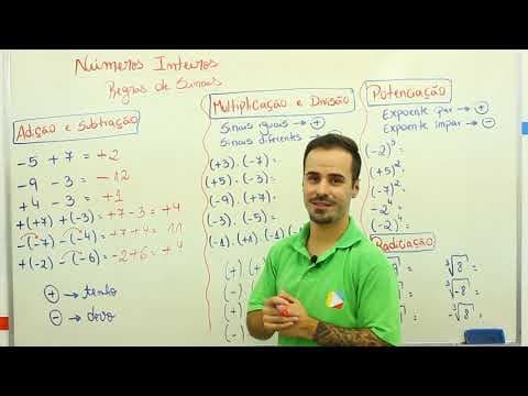 Thumbnail da aula: Matemática - Números Inteiros: Regras de Sinais