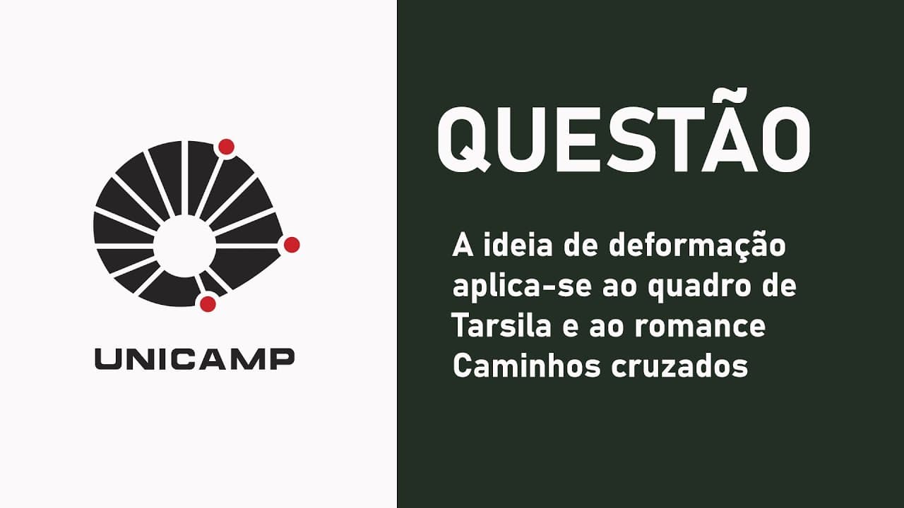 Thumbnail: UNICAMP 2020: A ideia de deformação aplica se ao quadro de Tarsila e ao romance Caminhos cruzados